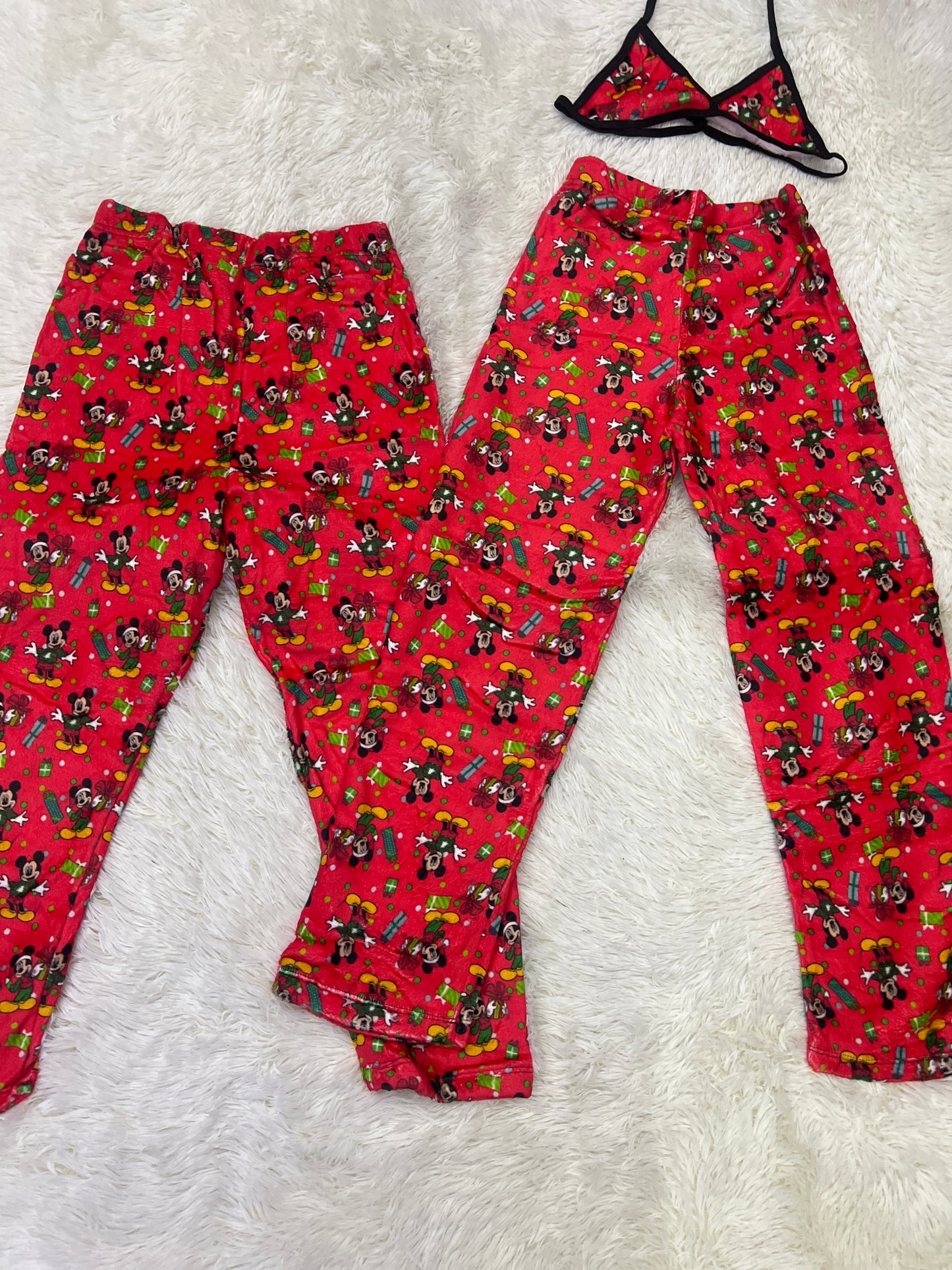 Mickey mouse pijama afelpada dúo navidad