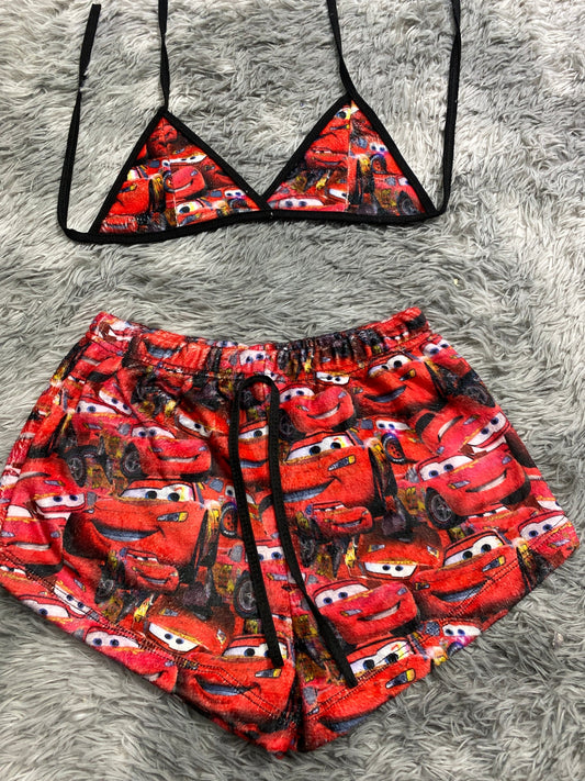 McQueen Top con short unitalla de afelpado