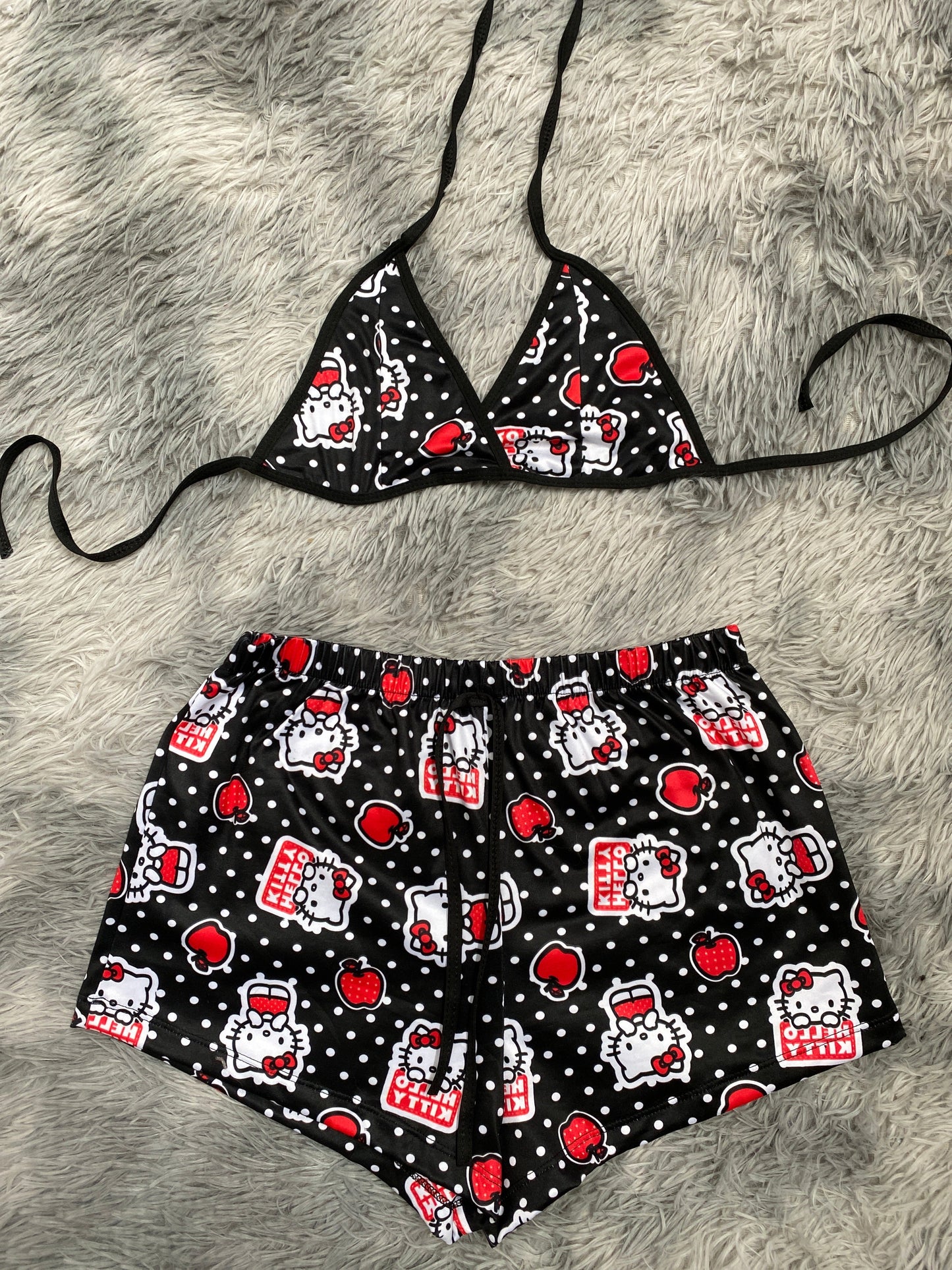 Hello Kitty manzanas Top Con Short Unitalla De Brush
