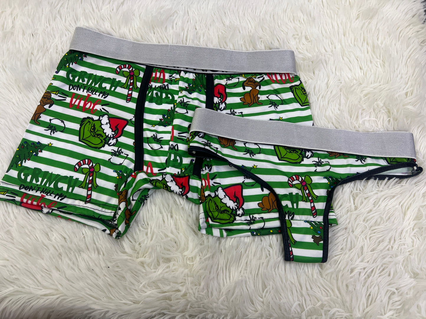 Grinch Lineas Verde duo unitalla con tanga