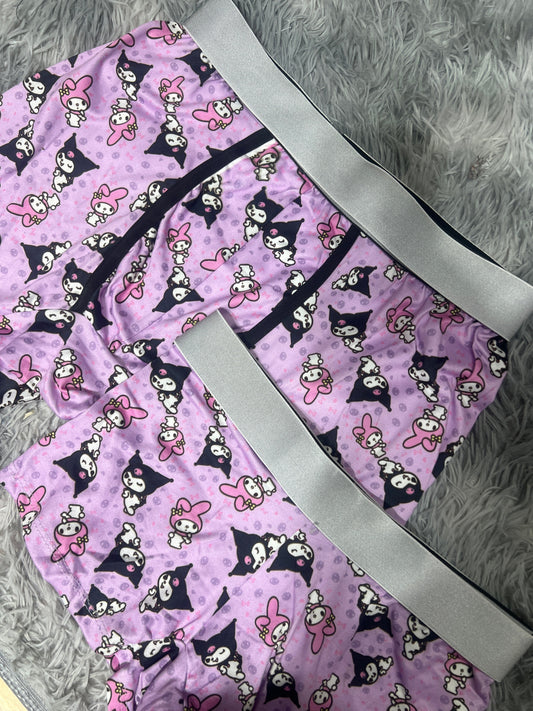 Calaveritas Dúo Con Boxer Xl Kuromi Y My Melody Fondo