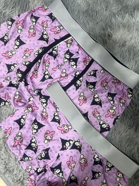 kuromi y my melody fondo de calaveritas dúo con boxer XL