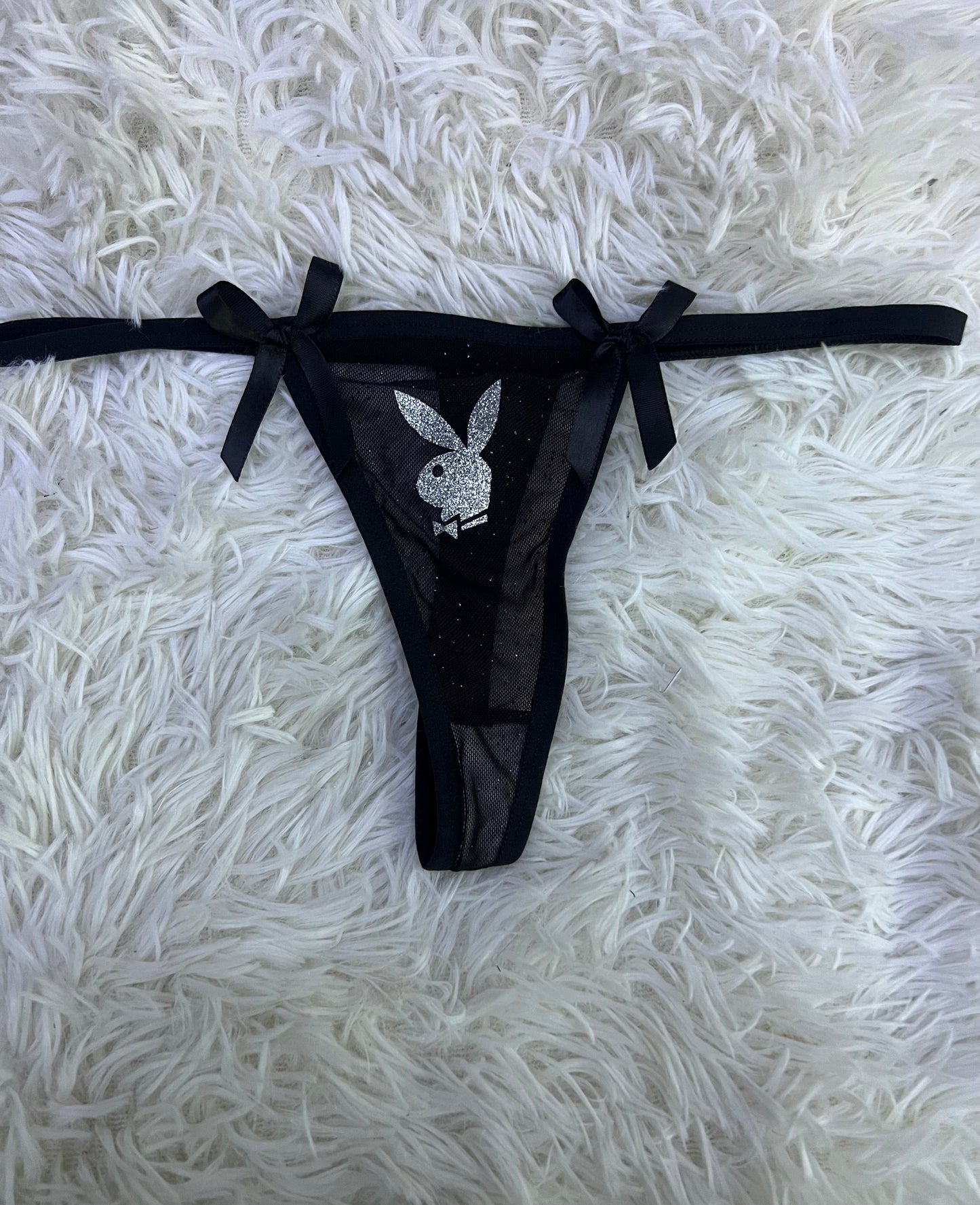 Play Boy Negra Delgada Tanga De Dama