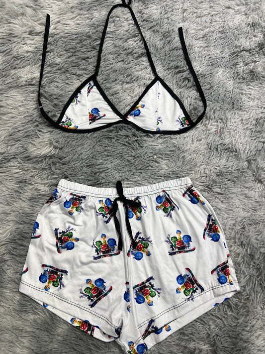 intensamente Top con short unitalla de brush