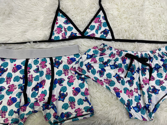 Stitch Azul duo short con top