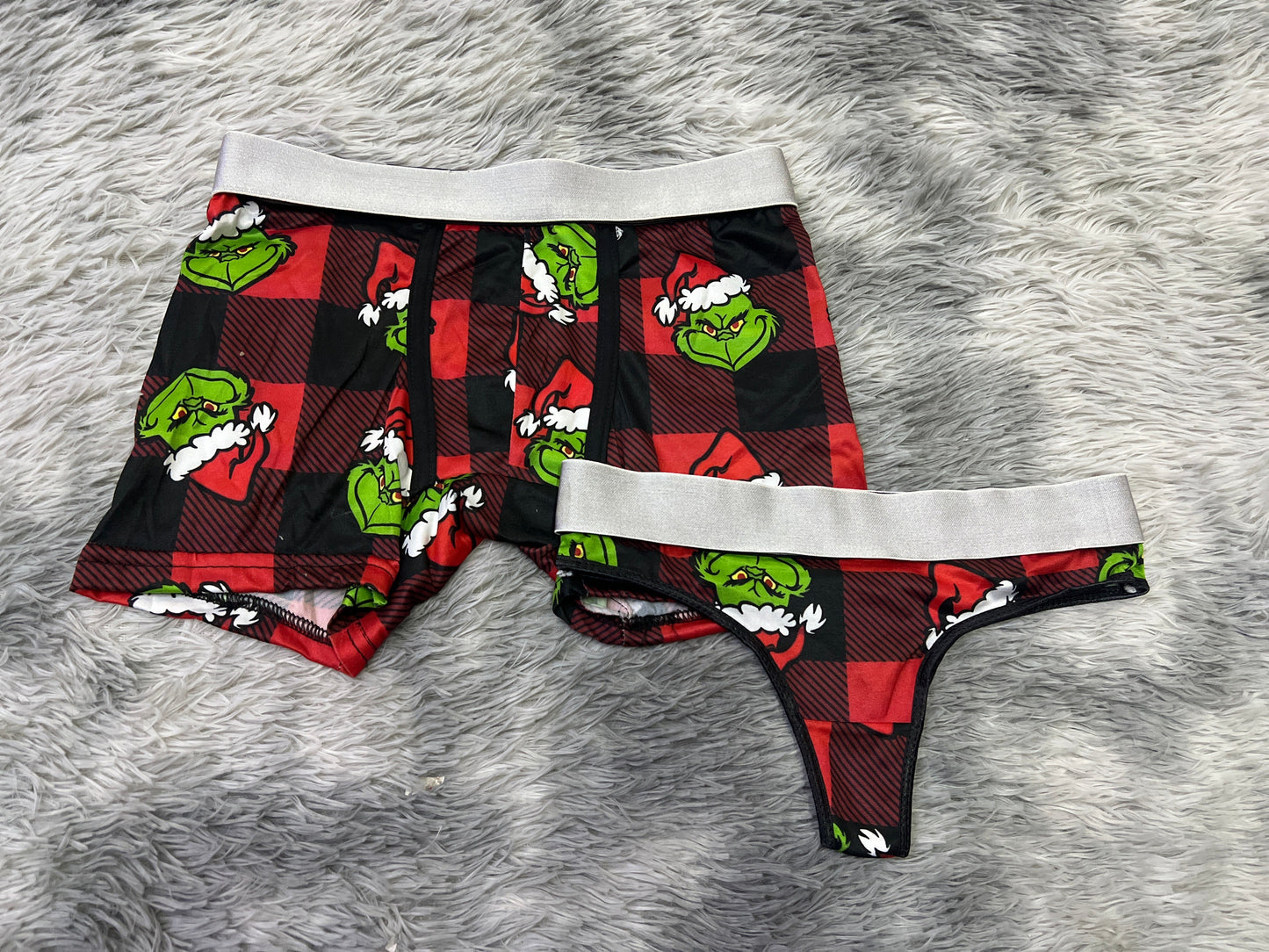 Grinch Rojo Cuadros duo unitalla con tanga