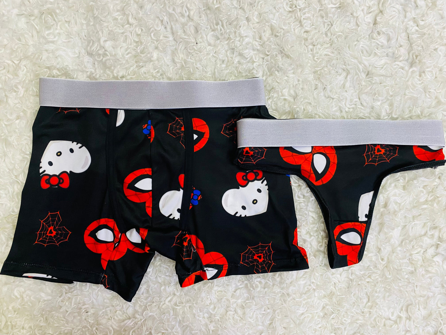 SpiderKitty Heart Negro duo unitalla con tanga