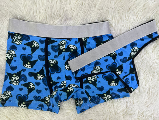 Kuromi Corazones Azules duo unitalla con tanga