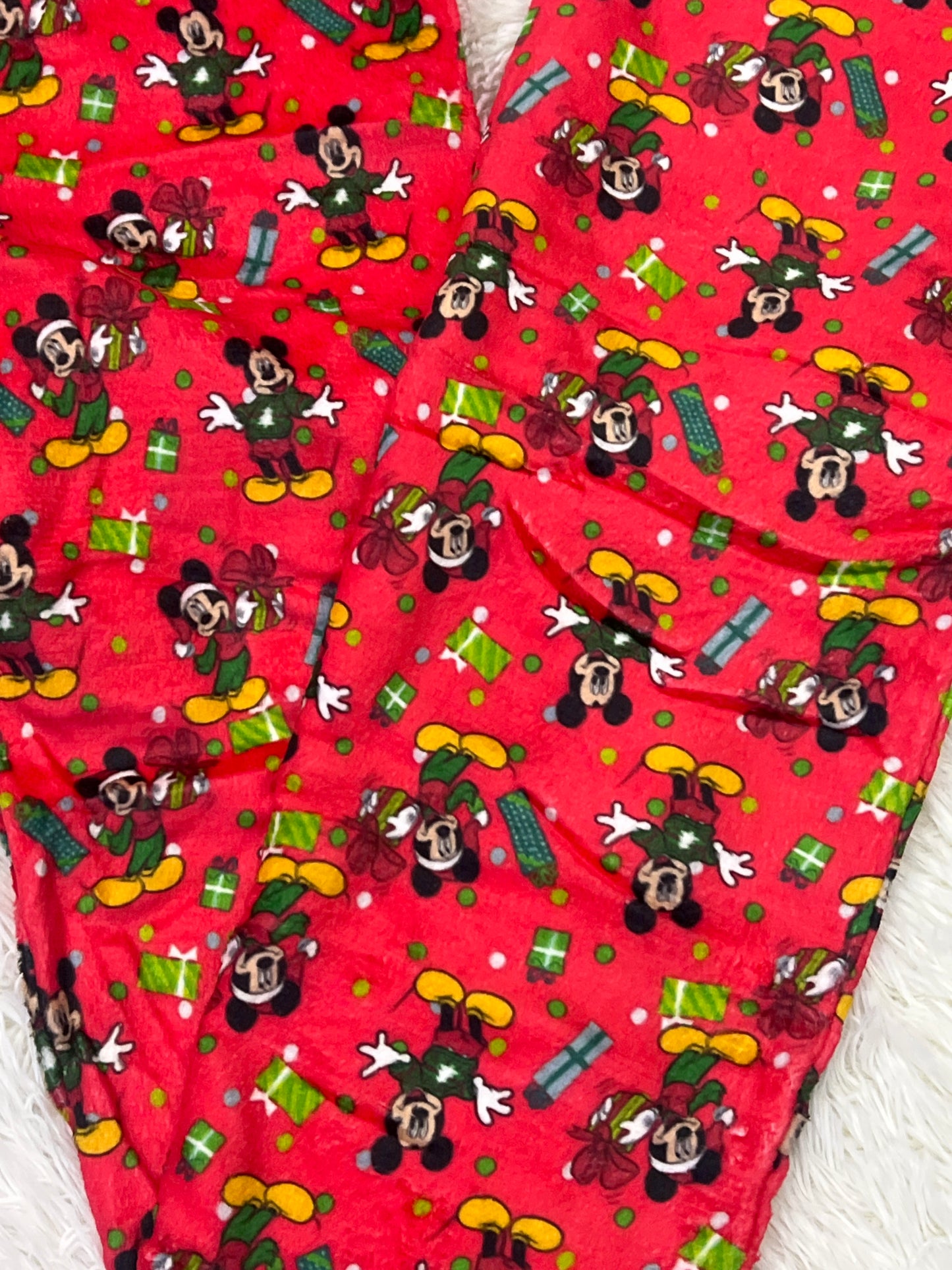 Mickey mouse pijama afelpada dúo navidad