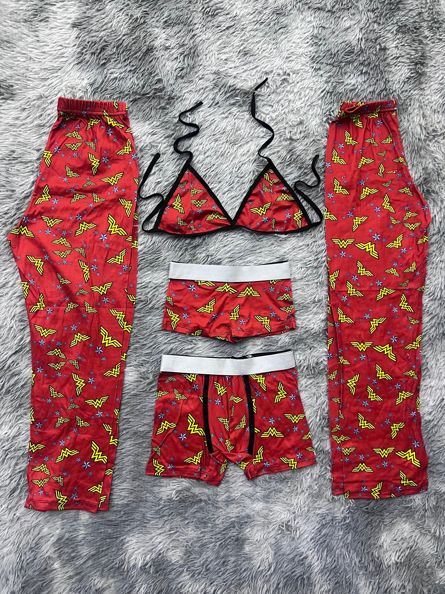 mujer maravilla pijama 5 piezas