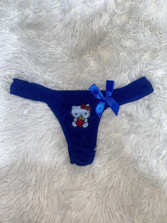 Tanga De Dama Gruesa  Hello Kitty Color azul rey