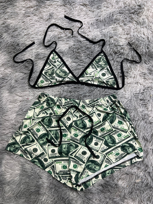 dólares Top con short unitalla de brush