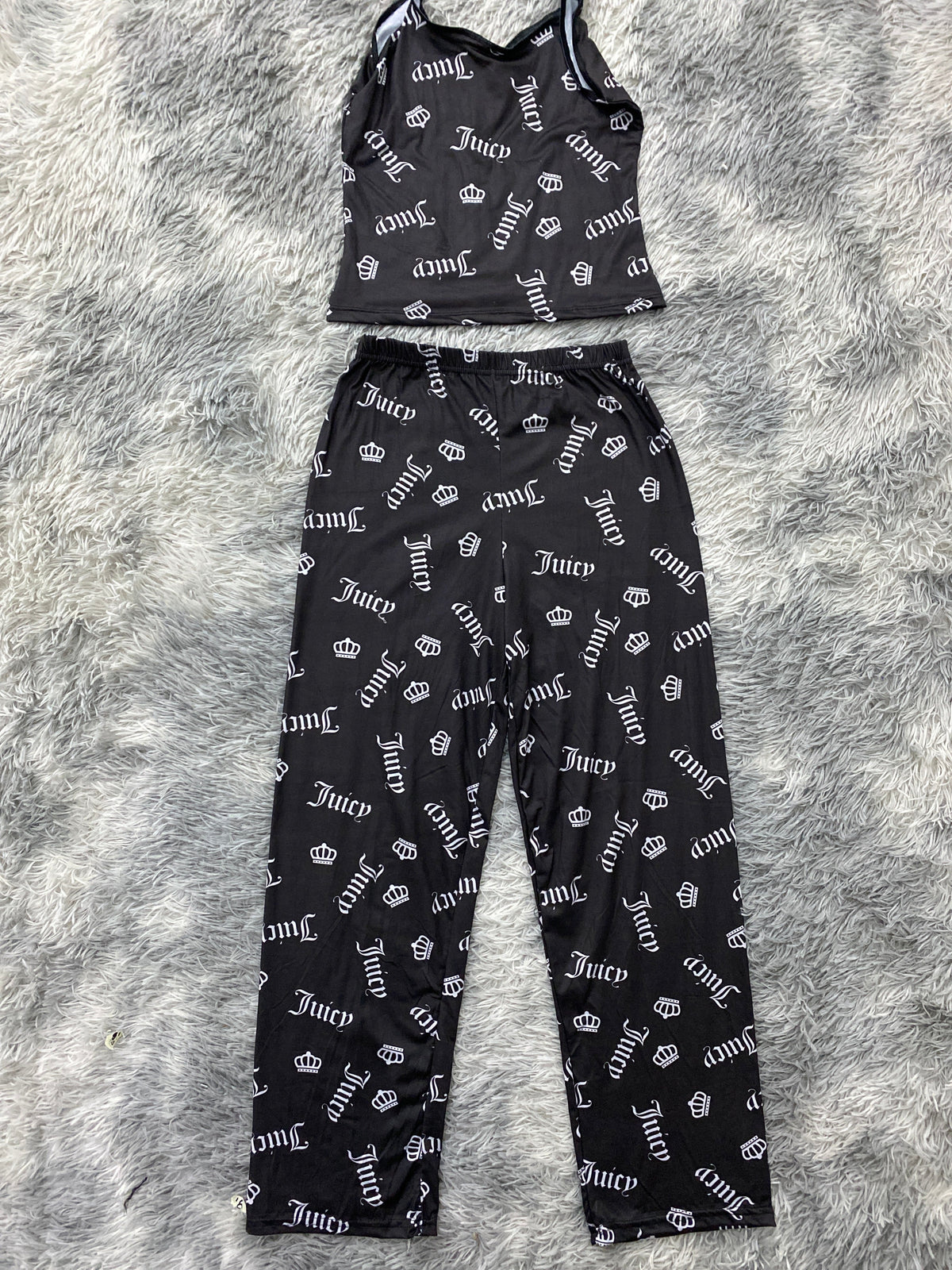 Juicy negro  Blusa Con Pantalón Pijama De Dama