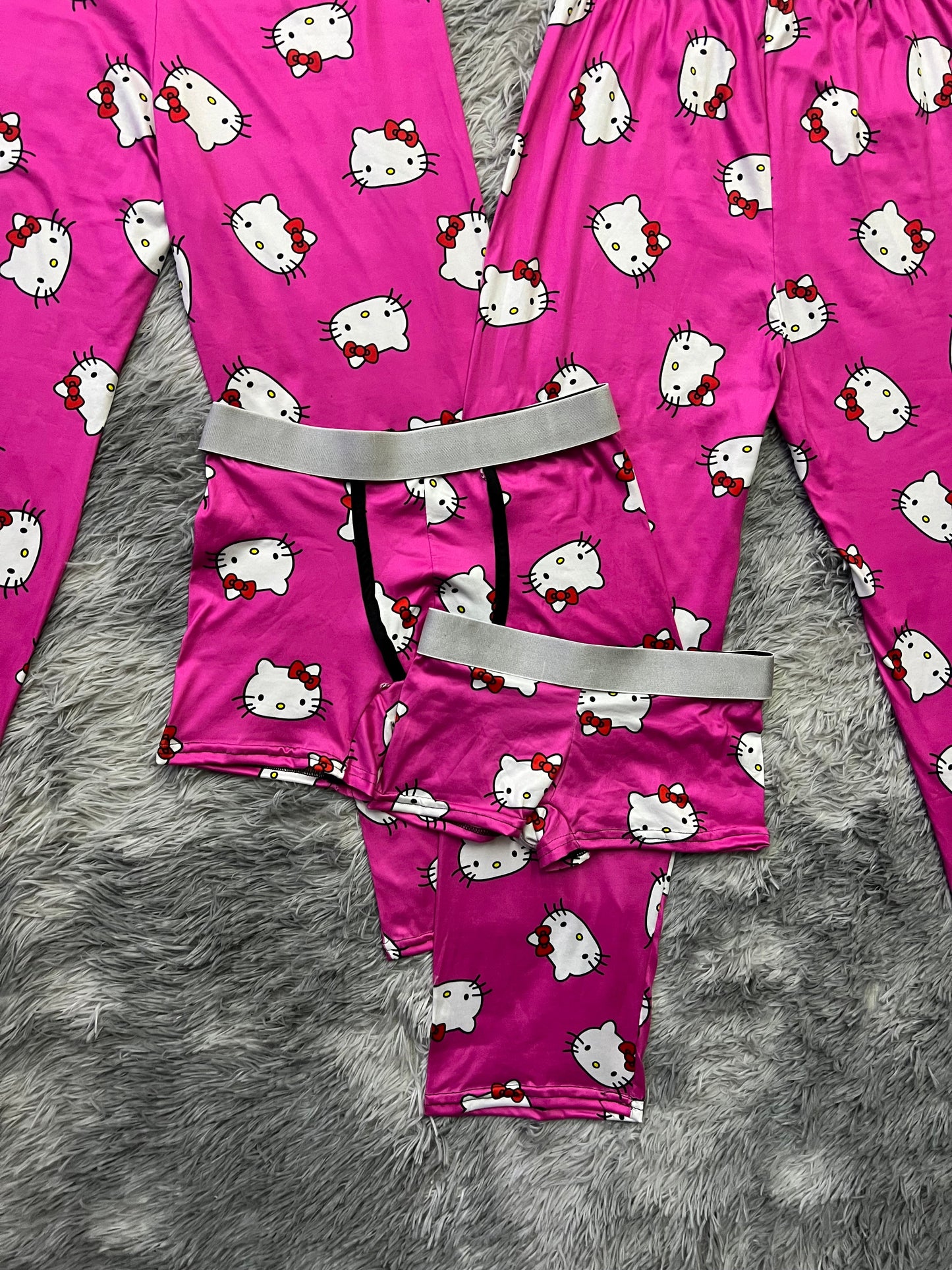 Caras Gato Multicolor Duo De Pijama De 5 Piezas.