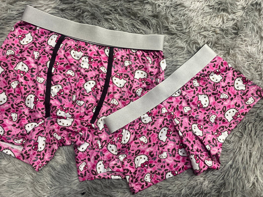 Hello kitty animal print Rosa duo de boxer XL