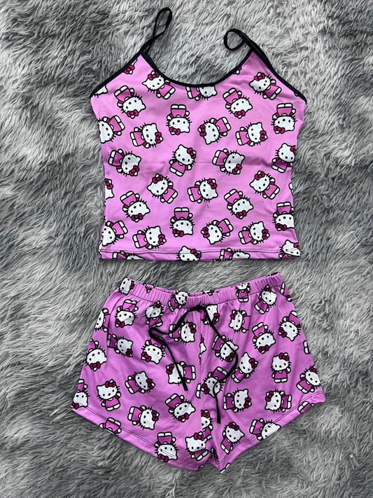 Brush Hello Kitty Saludando Unitalla Blusa Con Short