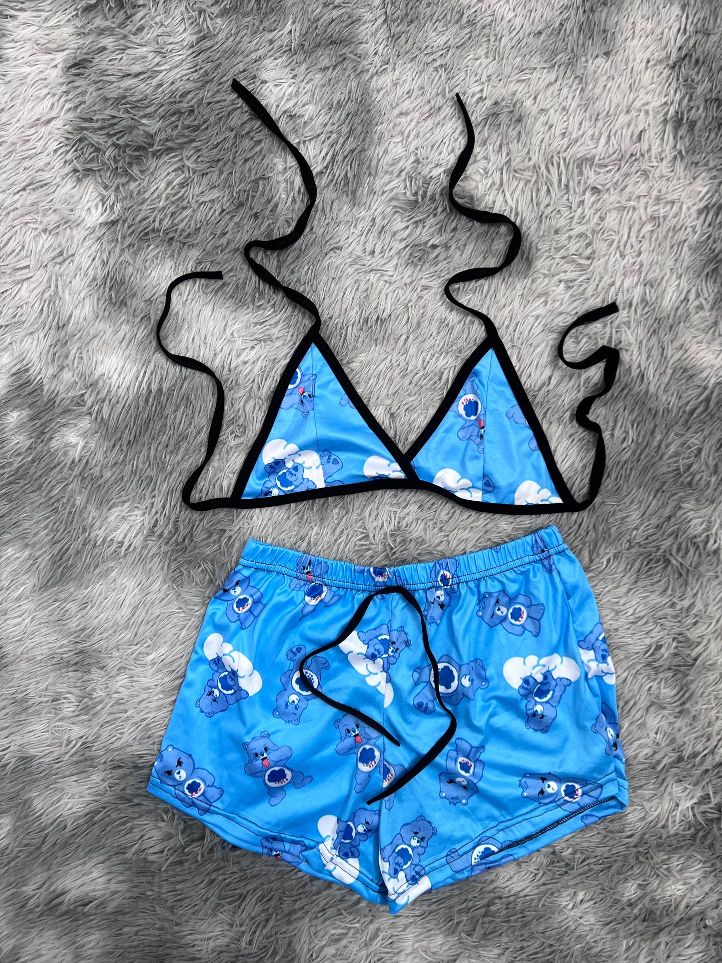 osito cariñosito azul top con short unitalla de brush