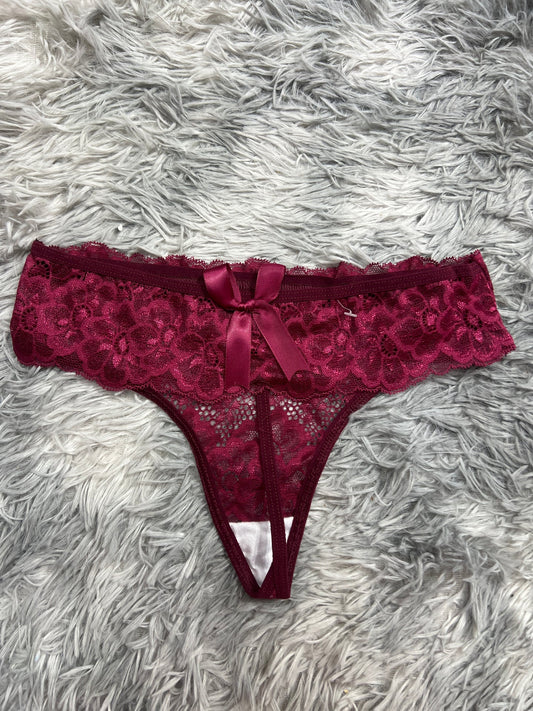 tanga de dama moño atrás vino