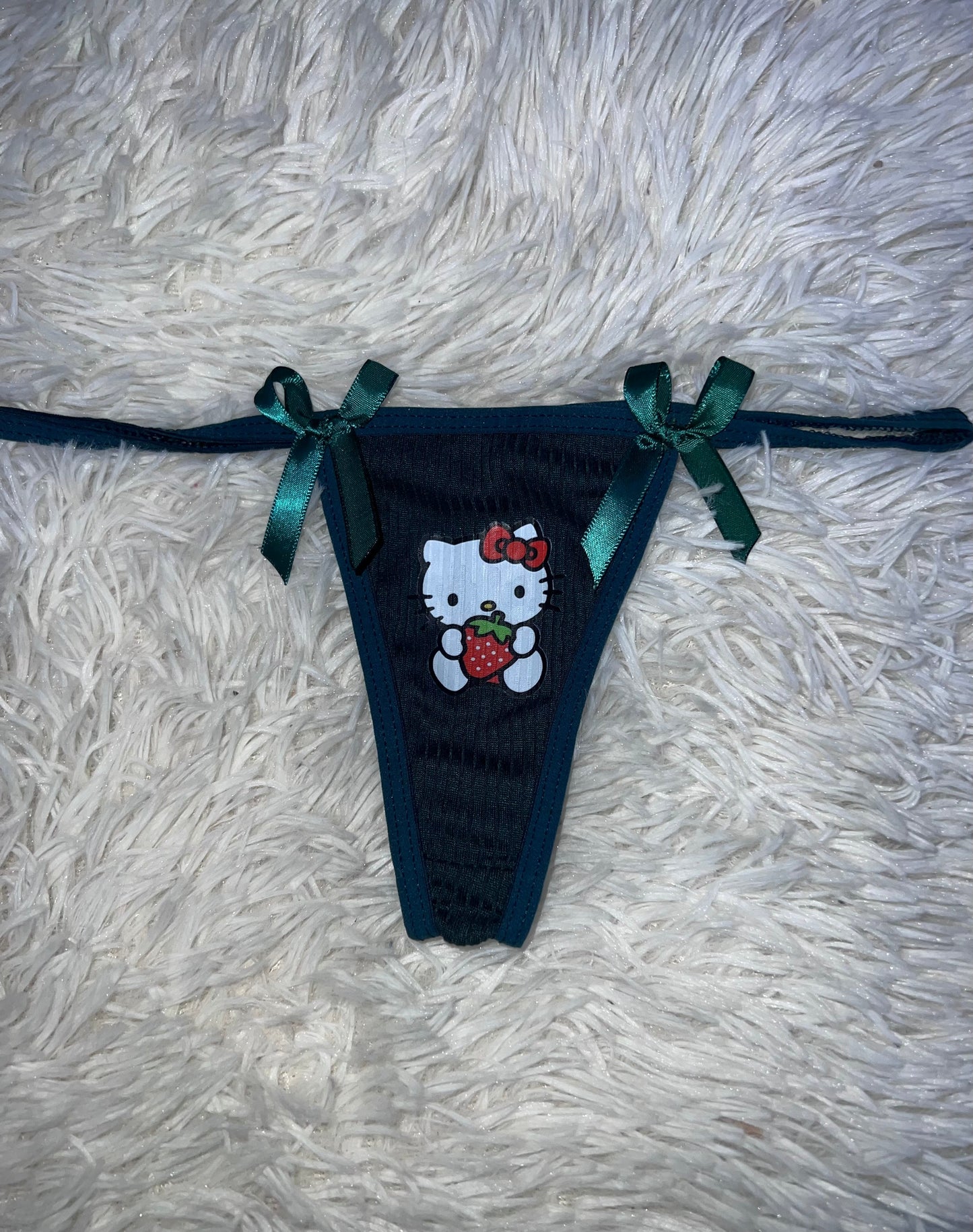 Hello Kitty verde Delgada Tanga De Dama