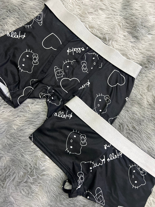 Kitty Face Negro Duo Unitalla Con boxer
