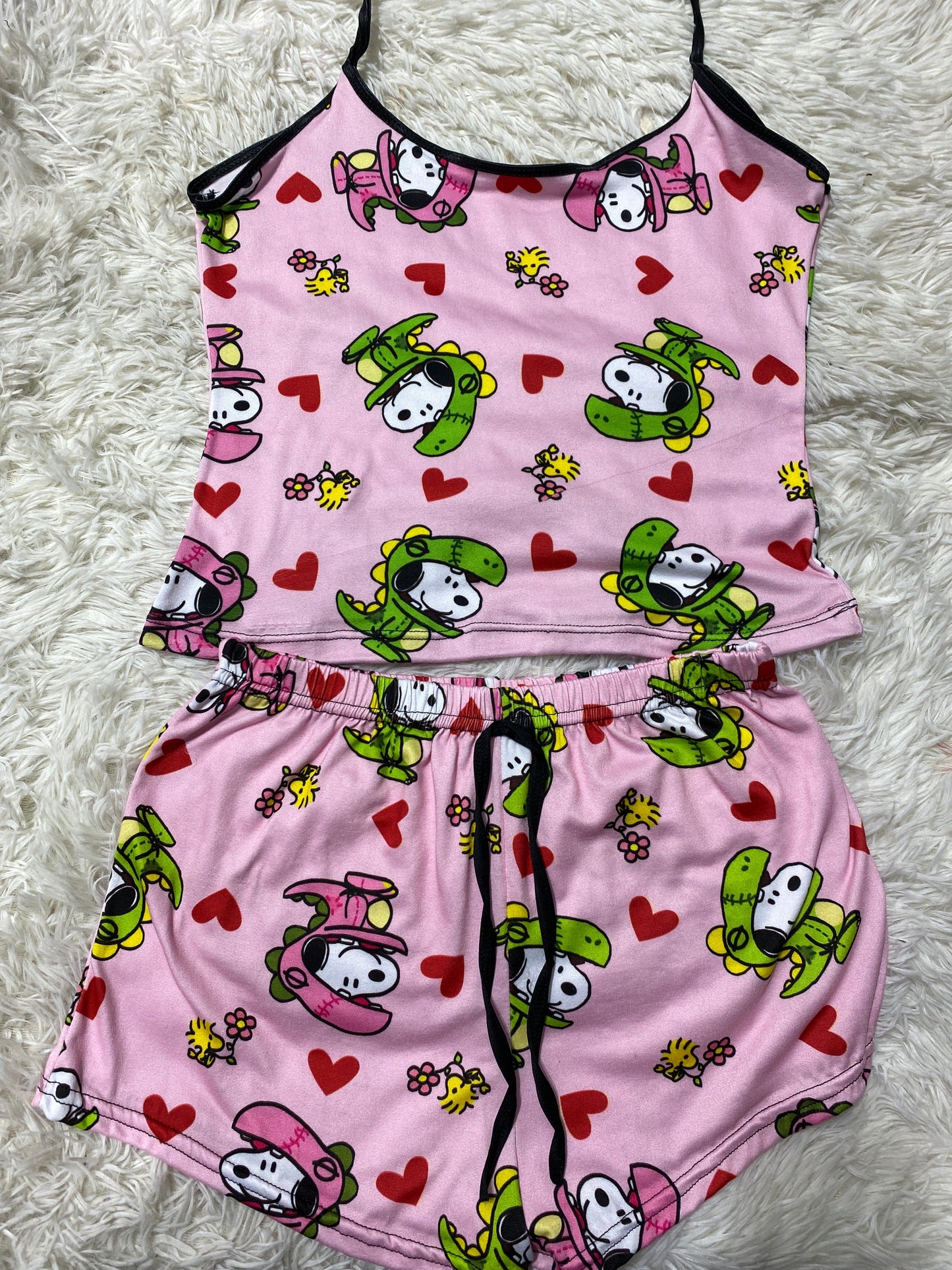 Snoopy dinosaurio blusa con short