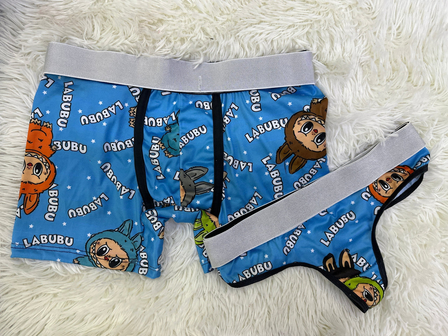 Labubu Azul duo unitalla con tanga xl