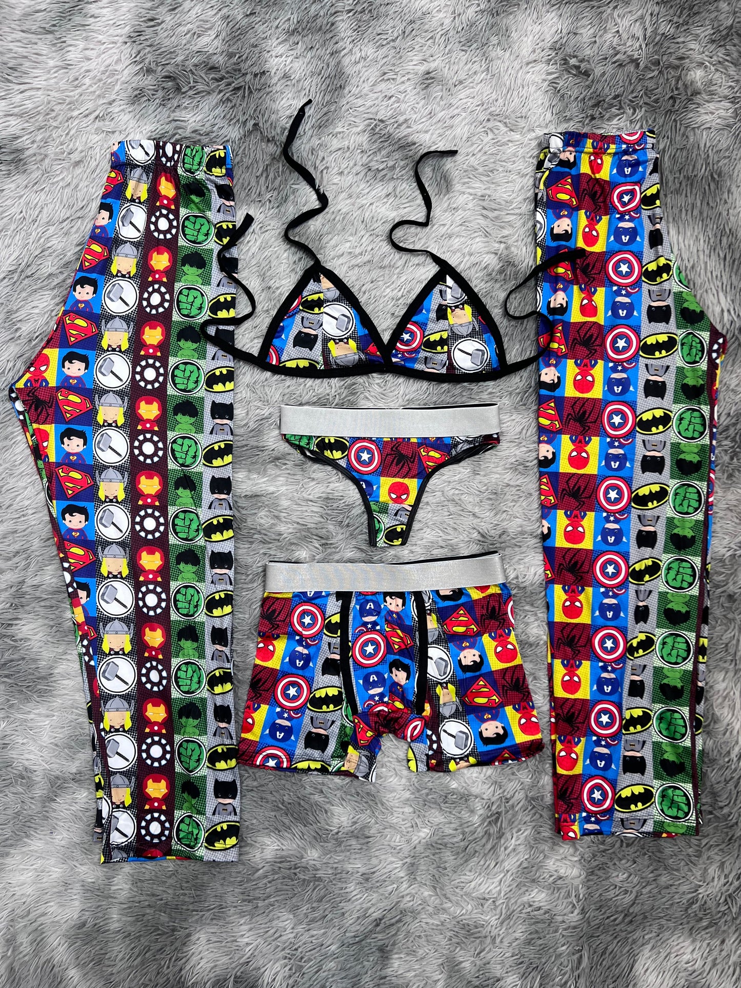 superhéroes pequeños pijama 5 piezas