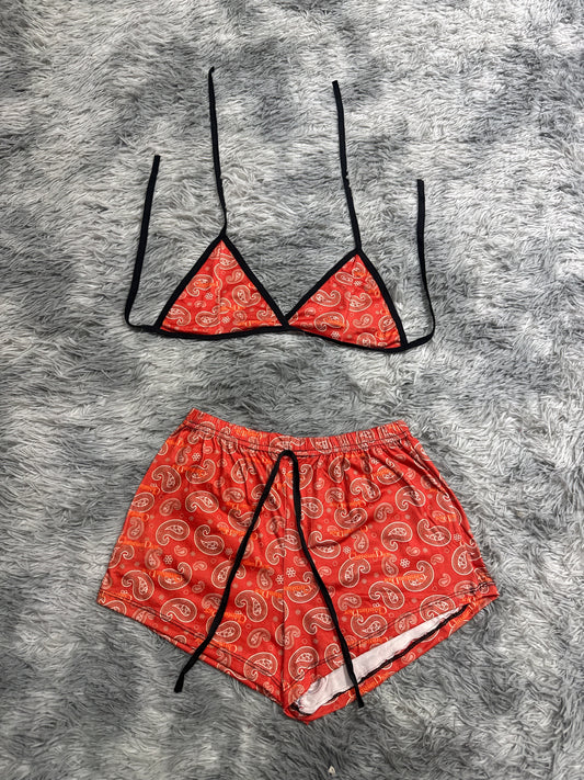 Cd Rojo Top Con Short Unitalla De Brush