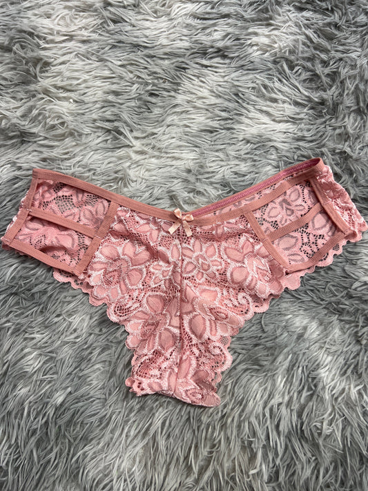 Con Líneas Delanteras Rosa Tanga De Dama