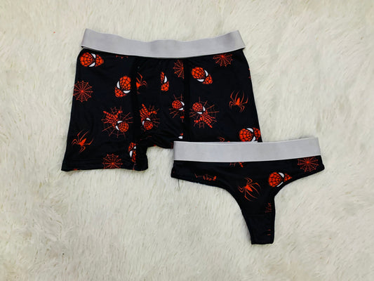 Spiderman Web Print Negro duo unitalla con tanga