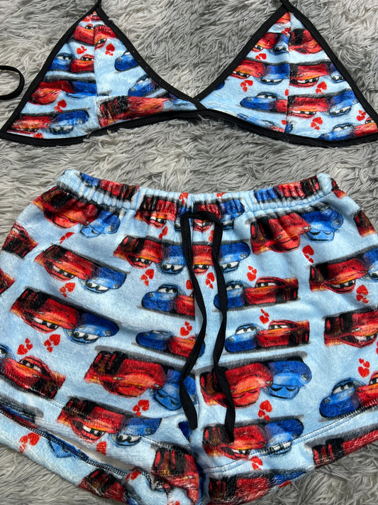 McQueen y Sally azul Top con short unitalla de afelpado