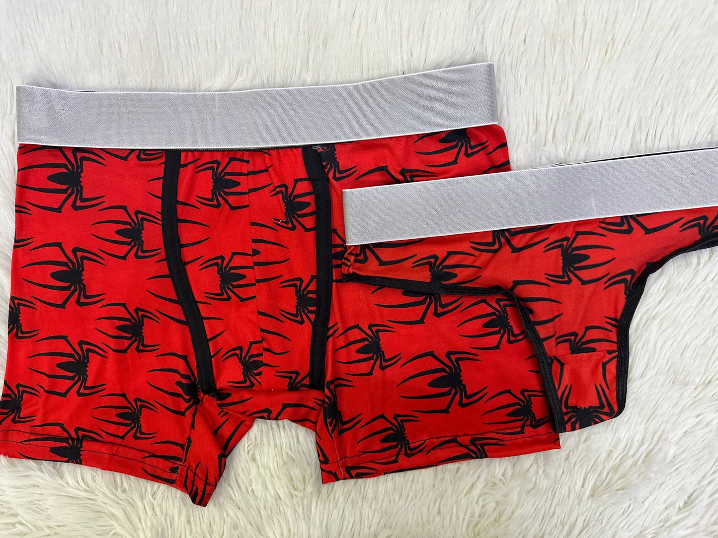 Arañas Estampado Negro duo unitalla con tanga xl