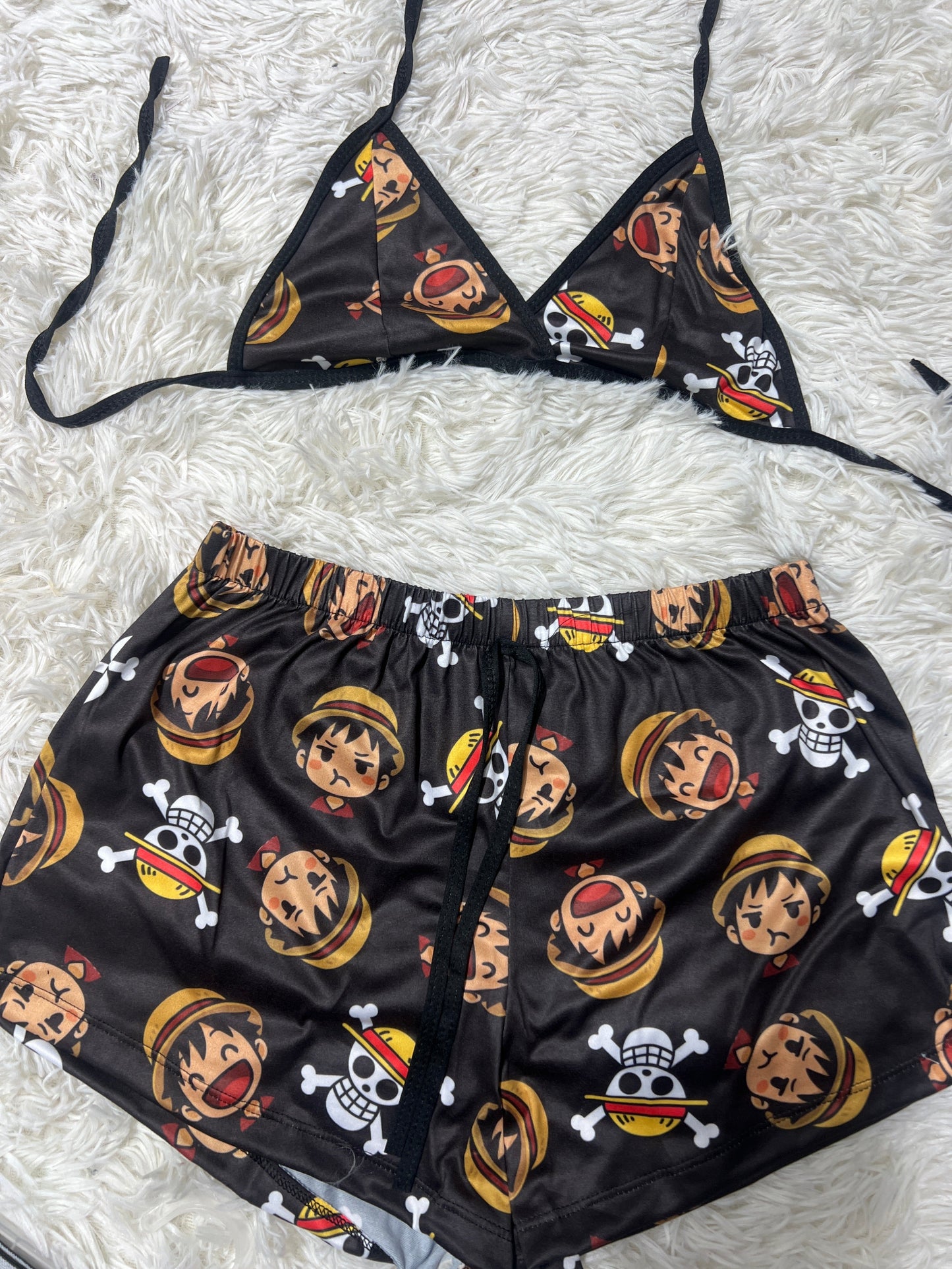 one piece  top con short unitalla de brush