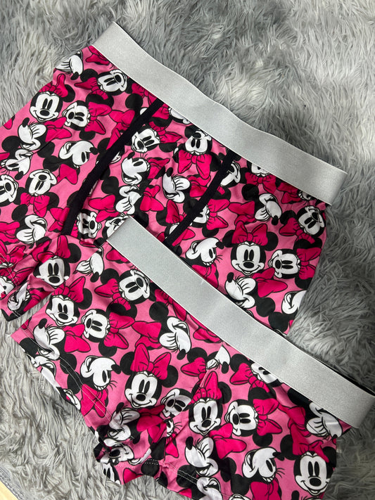Minnie Fondo Rosa Dúo Con Boxer Xl