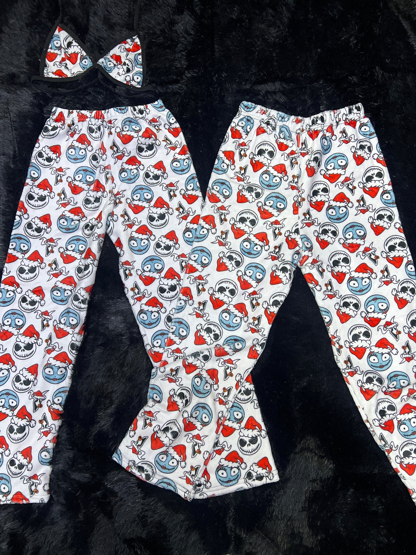 Jack Skellington Sin Color Duo de pijama afelpada.