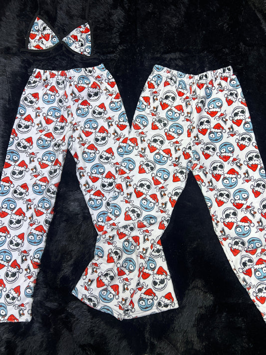 Jack Skellington Sin Color Duo de pijama afelpada.