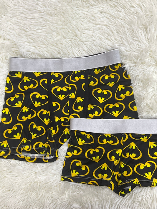 Batman Heart Boxer Negro Duo Unitalla Con boxer