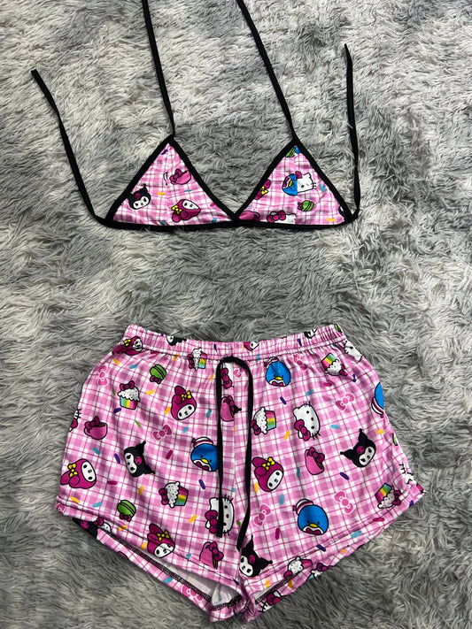 hello kitty and friends Top con short unitalla de brush