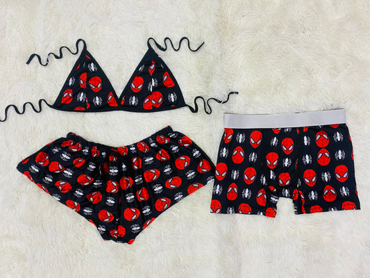 Spider Man Red duo short con top