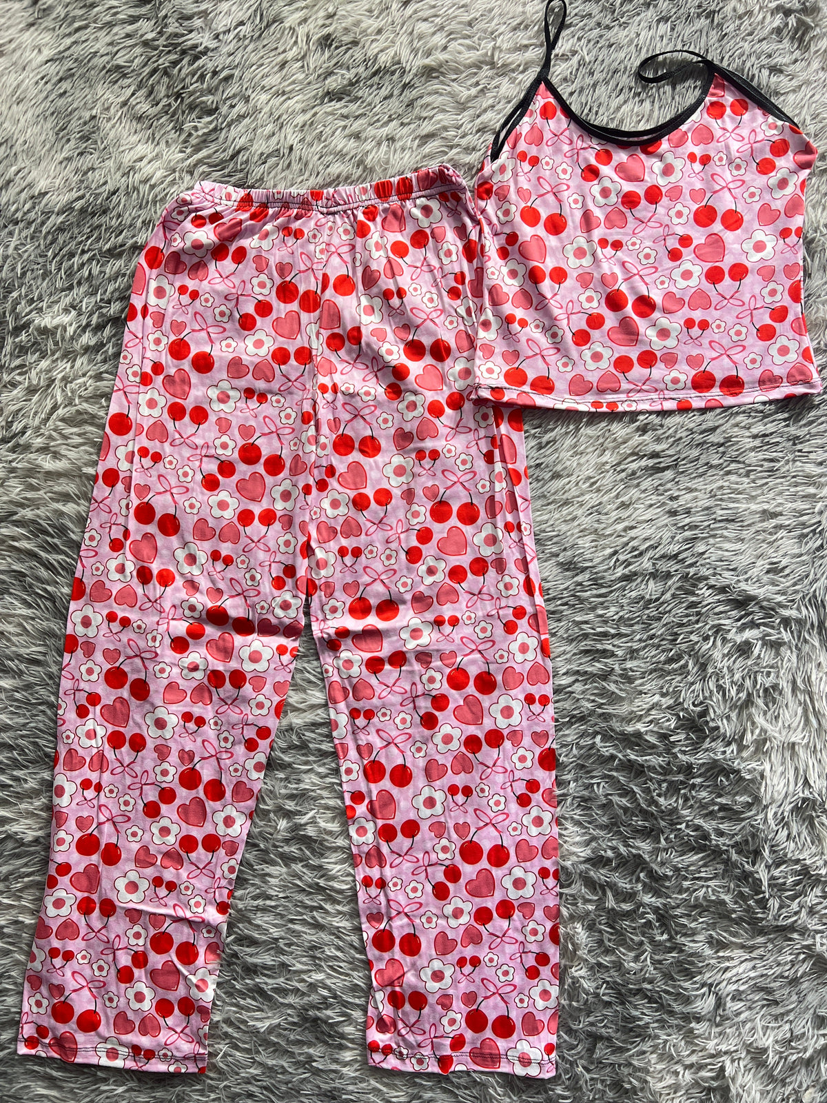 Flores Blusa Con Pantalón Pijama De Dama