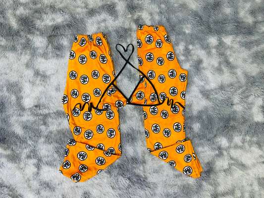 Letras chinas Dragon Ball pijama afelpada duo