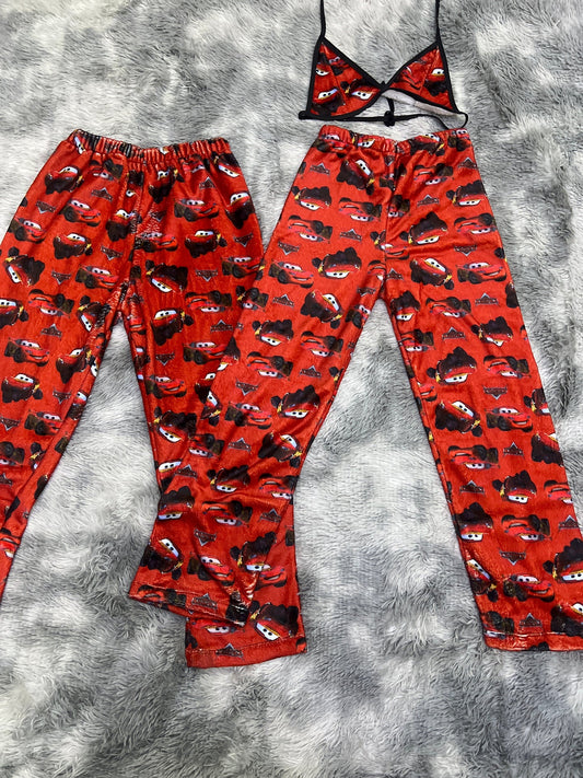 McQueen Rojo Duo De Pijama Afelpada.