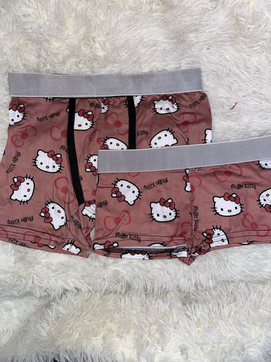 Hello Kitty Marrón Duo Unitalla Con boxer.