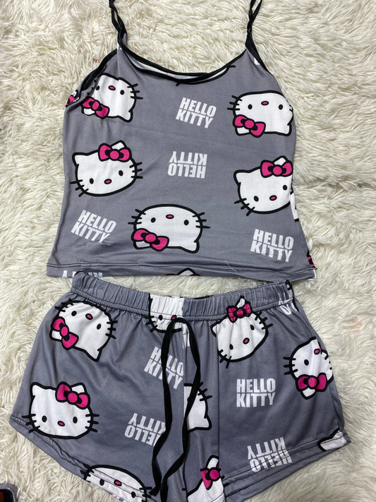 Hello Kitty Gris Blusa Con Short