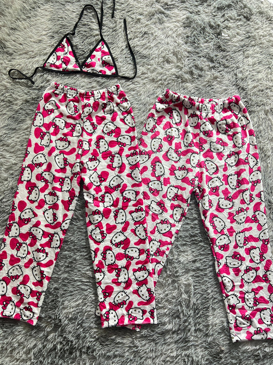 Hello kitty vaca duo de pijama afelpado