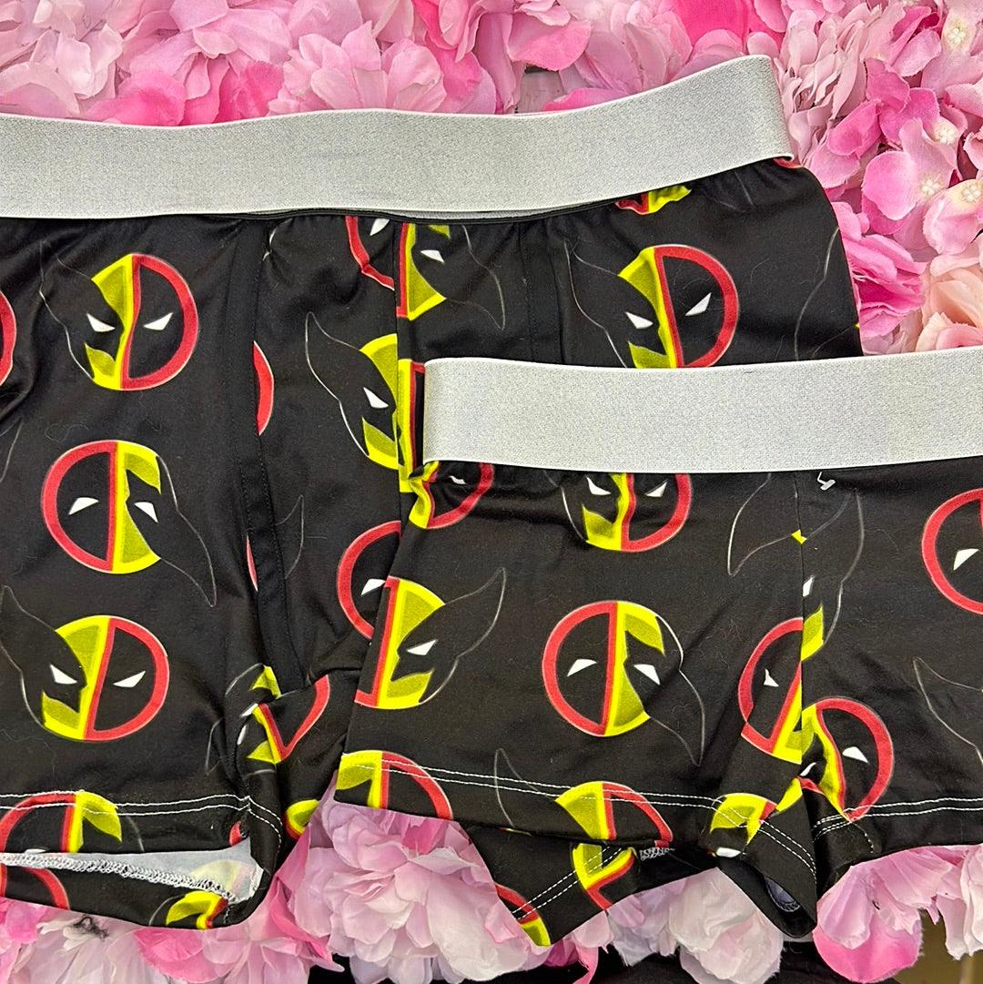 Wolverine and deadpool matching couples boxer underwear - Fundies
