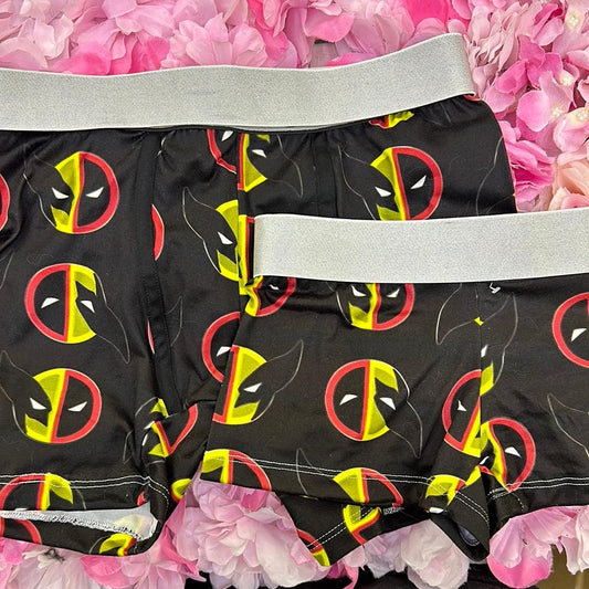 Wolverine and deadpool matching couples boxer underwear - Fundies