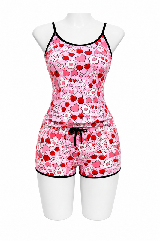 flores blusa con short