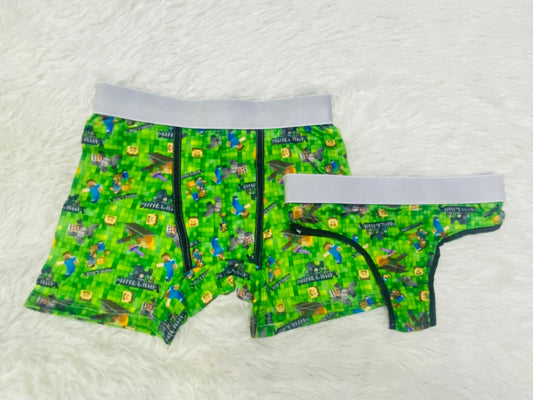 Creeper Minecraft Verde duo unitalla con tanga