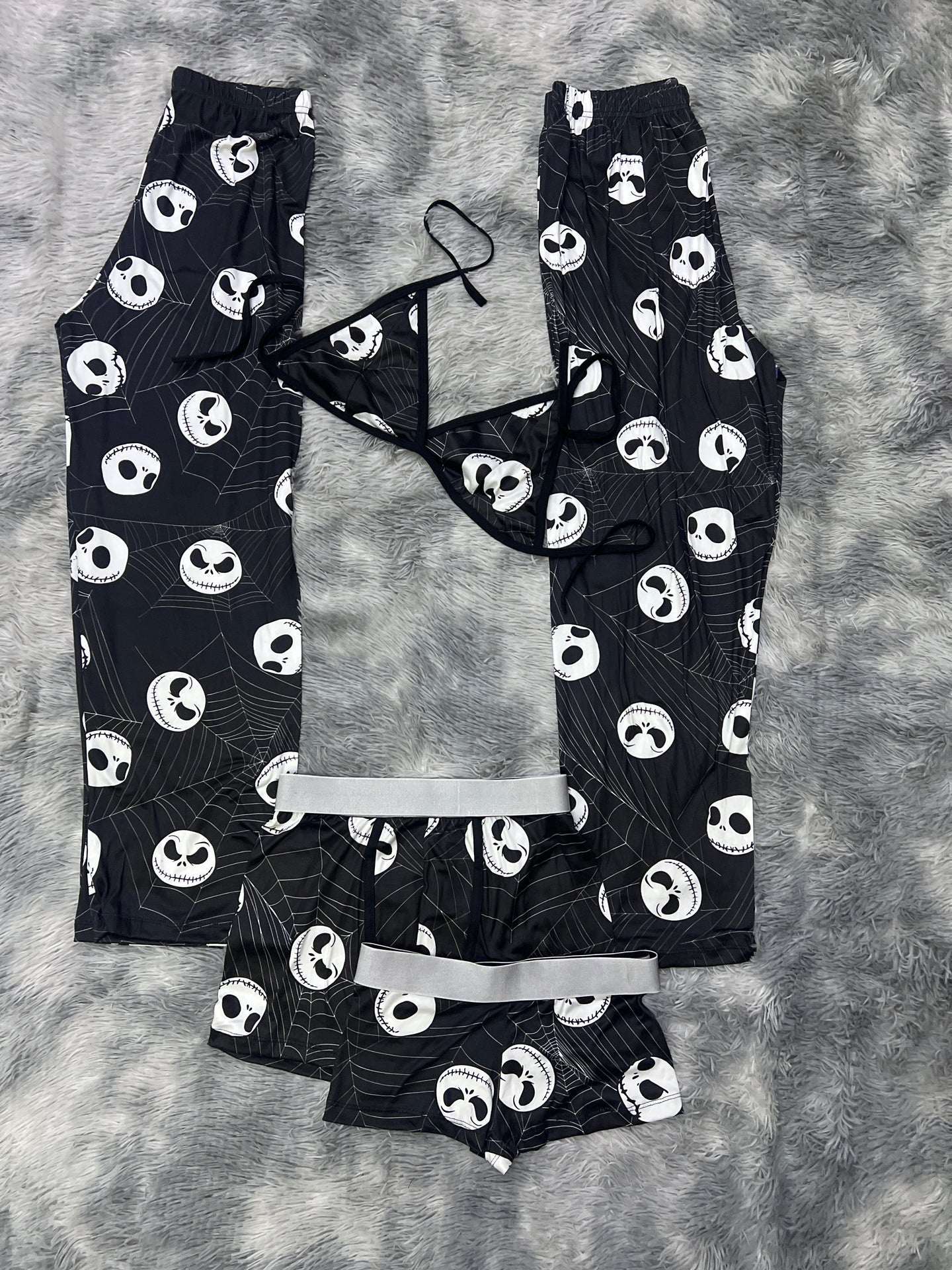 Jack Cobwebs Black 5 piece pajama set For Halloween 🕸️👻